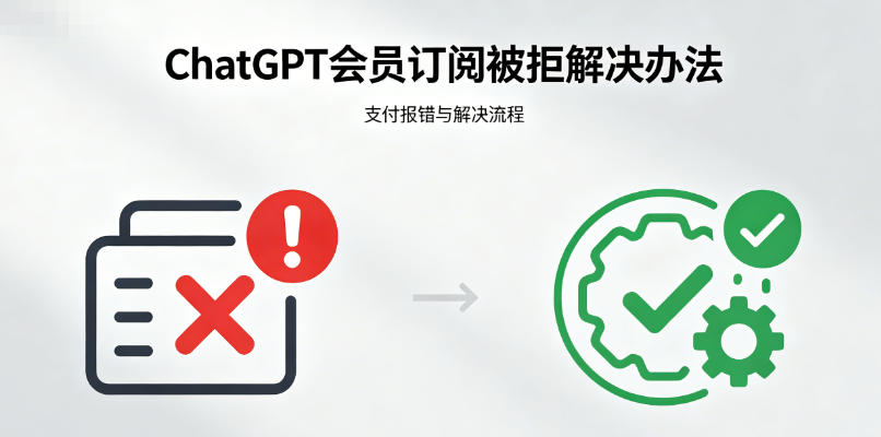 ChatGPT会员订阅被拒？教你快速解决办法