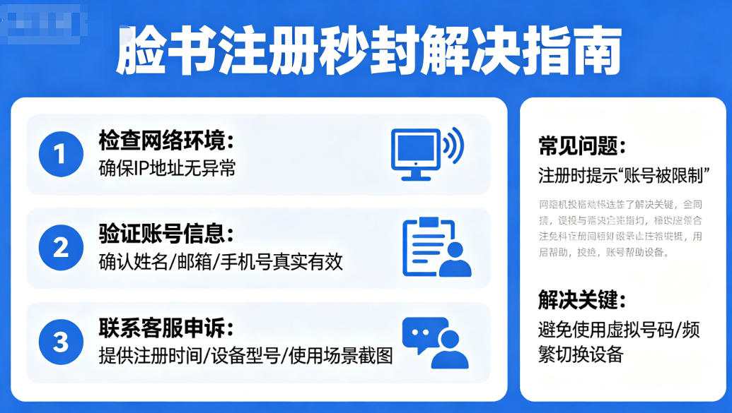 facebook注册被秒封怎么解决